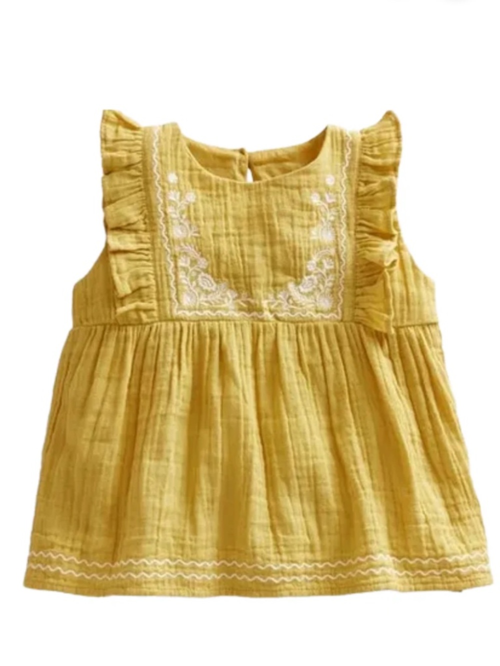 Mini Boden bohemian ruffle girls tank top